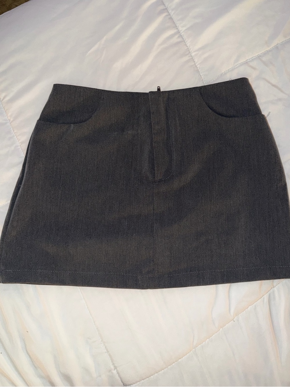 Gray mini skirt